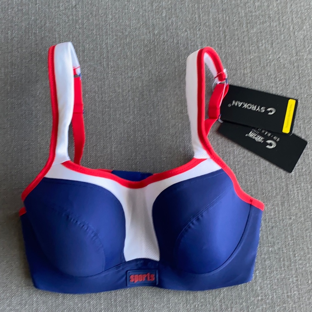 NWT Sports Women's Blue and Red Sports Bra